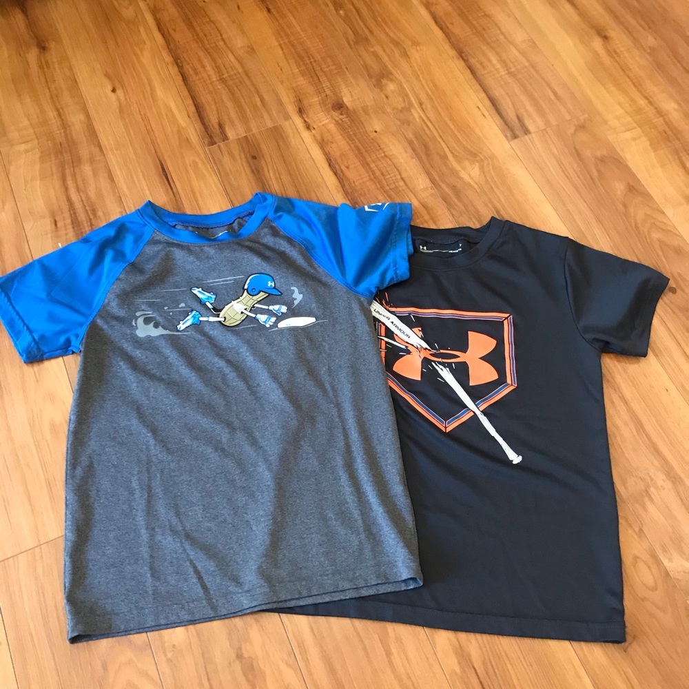 Boys Under Armour baseball t-shirts